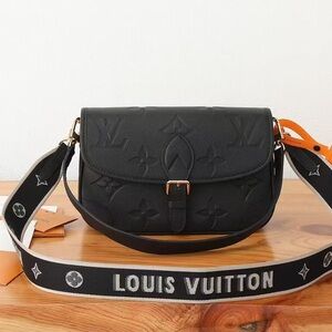 Louis Vuitton Black Monogram Embossed Crossbody Bag